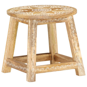 vidaXL Hand-painted Stool 38x38x35 cm Solid Mango Wood