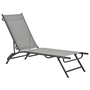 vidaXL Sun Loungers 2 pcs Textilene and Steel