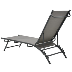 vidaXL Sun Loungers 2 pcs Textilene and Steel