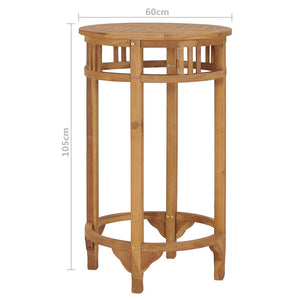 vidaXL Bar Table ? 60 cm Solid Teak Wood