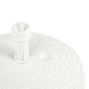 vidaXL Umbrella Base Sand/Water Filled 20 L White Plastic Rattan