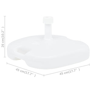 vidaXL Umbrella Base Sand/Water Filled 16 L White Plastic