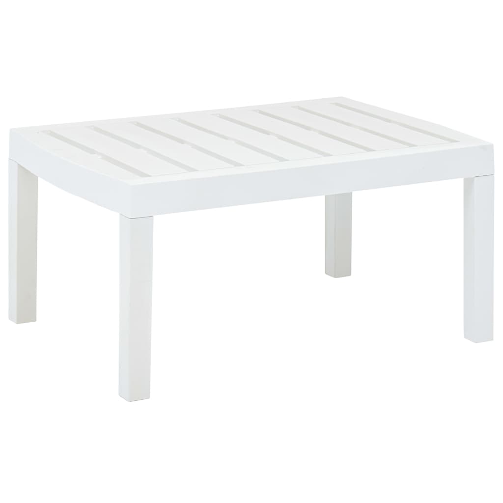 vidaXL Garden Table White 78x55x38 cm Plastic