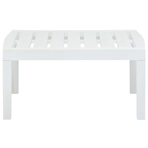 vidaXL Garden Table White 78x55x38 cm Plastic