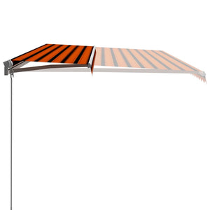 vidaXL Manual Retractable Awning 600x300 cm Orange and Brown