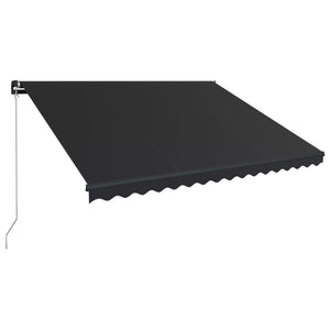 vidaXL Manual Retractable Awning with LED 400x300 cm Anthracite