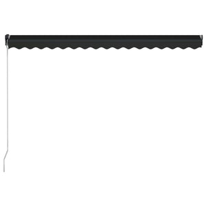 vidaXL Manual Retractable Awning with LED 400x300 cm Anthracite