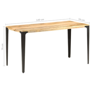 vidaXL Dining Table 140x70x76 cm Solid Mango Wood