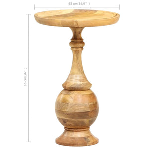 vidaXL Round Side Table 43x43x66 cm Solid Mango Wood