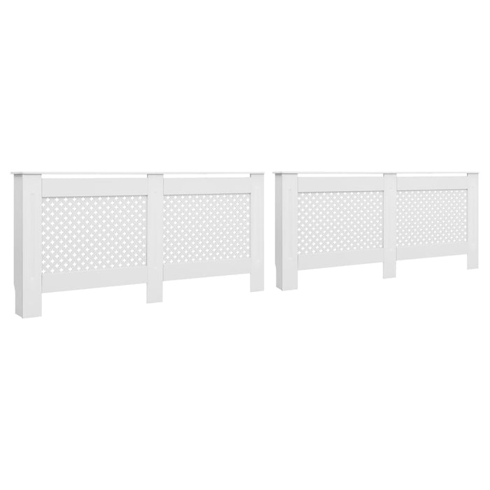 vidaXL Radiator Covers 2 pcs White 172x19x81.5 cm MDF