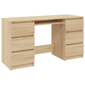 vidaXL Writing Desk Sonoma Oak 140x50x77 cm Engineered Wood