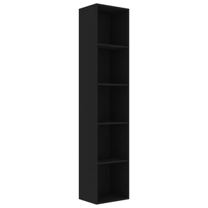 vidaXL Book Cabinet Black 40x30x189 cm Engineered Wood