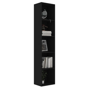 vidaXL Book Cabinet Black 40x30x189 cm Engineered Wood