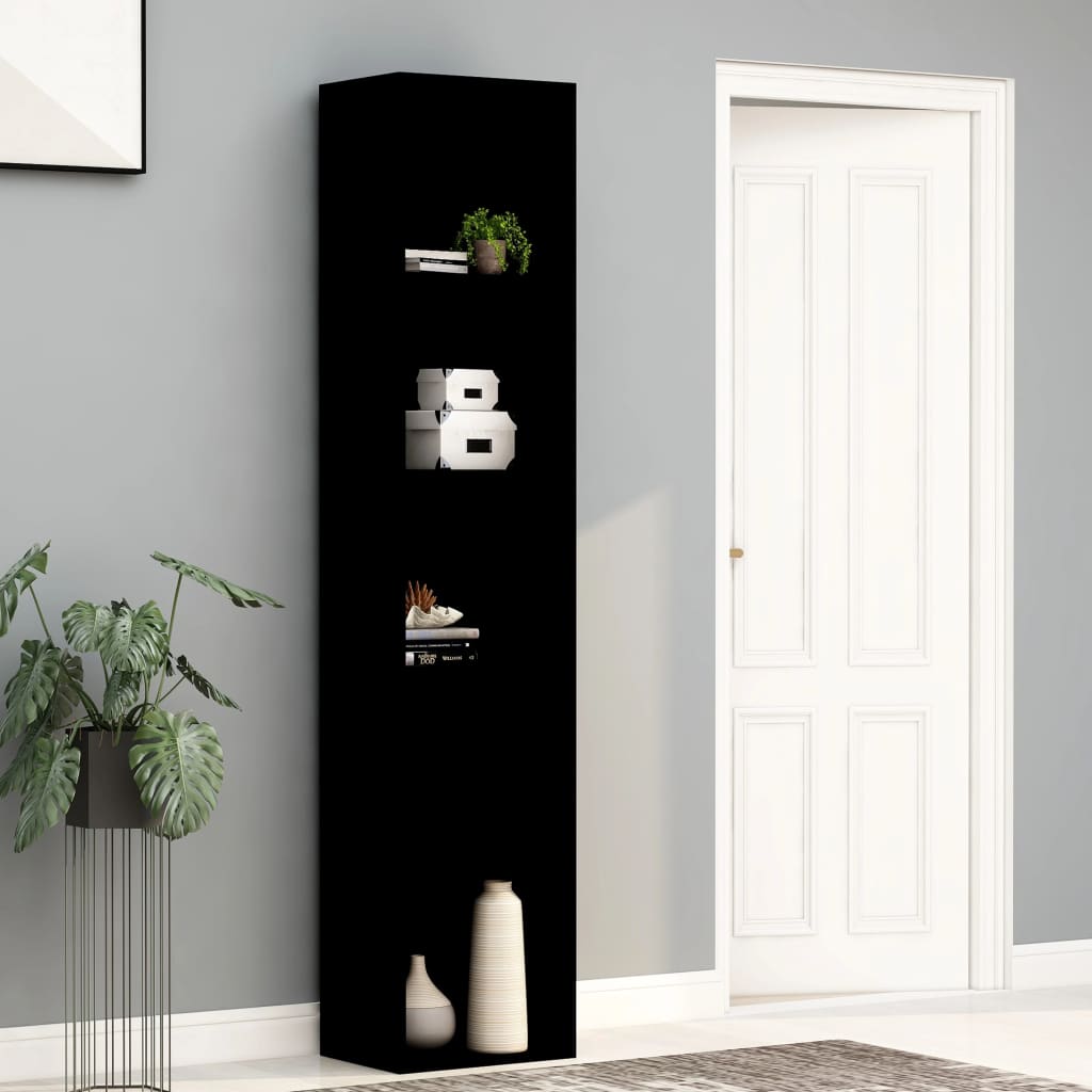 vidaXL Book Cabinet Black 40x30x189 cm Engineered Wood