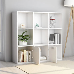 vidaXL Book Cabinet White 98x30x98 cm Engineered Wood