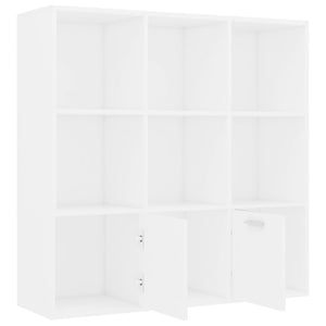 vidaXL Book Cabinet White 98x30x98 cm Engineered Wood