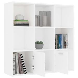 vidaXL Book Cabinet White 98x30x98 cm Engineered Wood