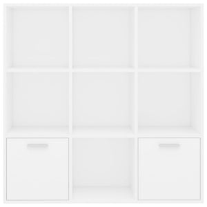 vidaXL Book Cabinet White 98x30x98 cm Engineered Wood