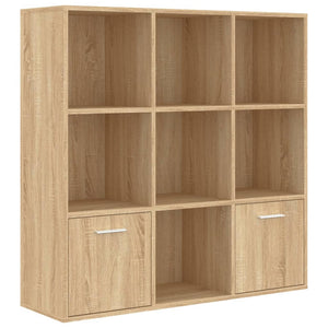 vidaXL Book Cabinet Sonoma Oak 98x30x98 cm Engineered Wood