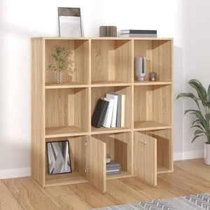 vidaXL Book Cabinet Sonoma Oak 98x30x98 cm Engineered Wood