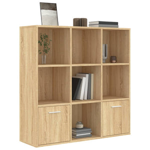 vidaXL Book Cabinet Sonoma Oak 98x30x98 cm Engineered Wood