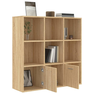 vidaXL Book Cabinet Sonoma Oak 98x30x98 cm Engineered Wood