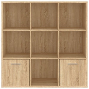 vidaXL Book Cabinet Sonoma Oak 98x30x98 cm Engineered Wood