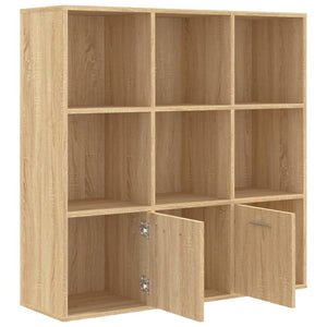 vidaXL Book Cabinet Sonoma Oak 98x30x98 cm Engineered Wood