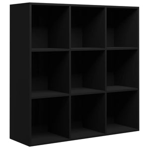 vidaXL Book Cabinet Black 98x29x97.5 cm Engineered Wood