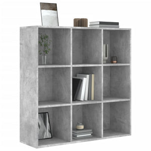 vidaXL Book Cabinet Concrete Grey 98x29x97.5 cm Engineered Wood