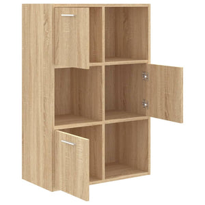 vidaXL Storage Cabinet Sonoma Oak 60x29.5x90 cm Engineered Wood