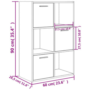 vidaXL Storage Cabinet Sonoma Oak 60x29.5x90 cm Engineered Wood