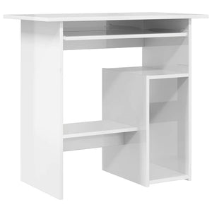 vidaXL Desk High Gloss White 80x45x74 cm Engineered Wood