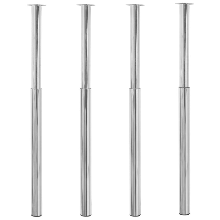 vidaXL Telescopic Table Legs 4 pcs Chrome 710 mm-1100 mm