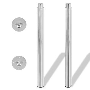 vidaXL Telescopic Table Legs 4 pcs Chrome 710 mm-1100 mm