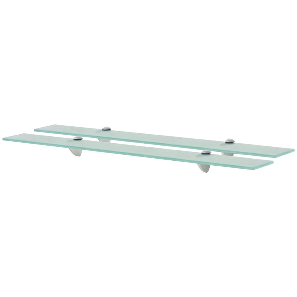 vidaXL Floating Shelves 2 pcs Glass 80x10 cm 8 mm