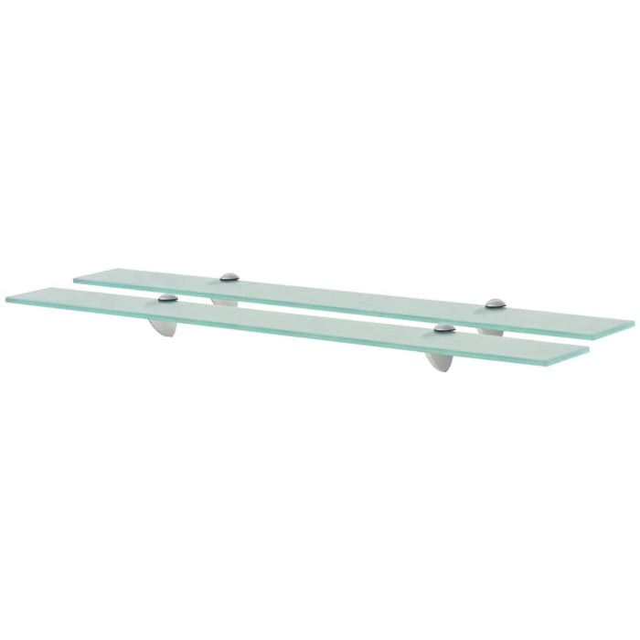 vidaXL Floating Shelves 2 pcs Glass 80x10 cm 8 mm