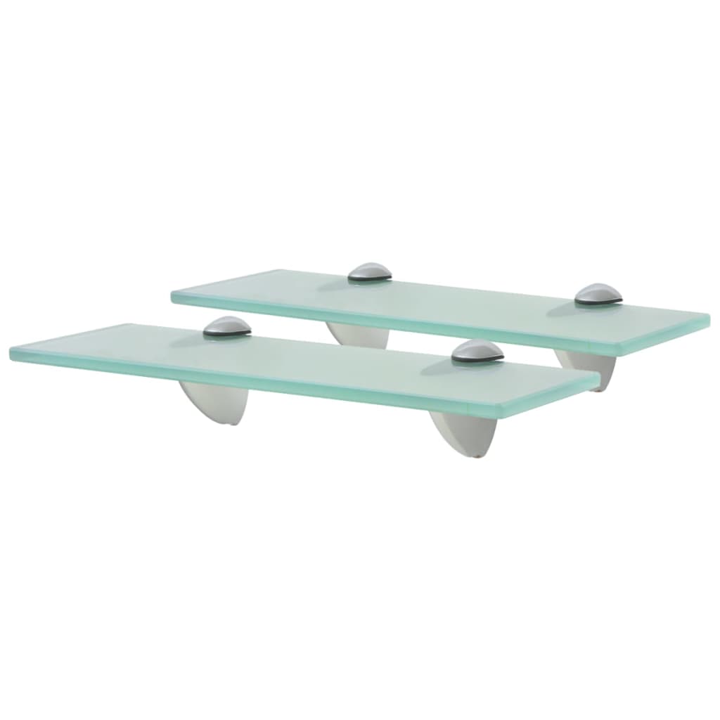 vidaXL Floating Shelves 2 pcs Glass 30x20 cm 8 mm