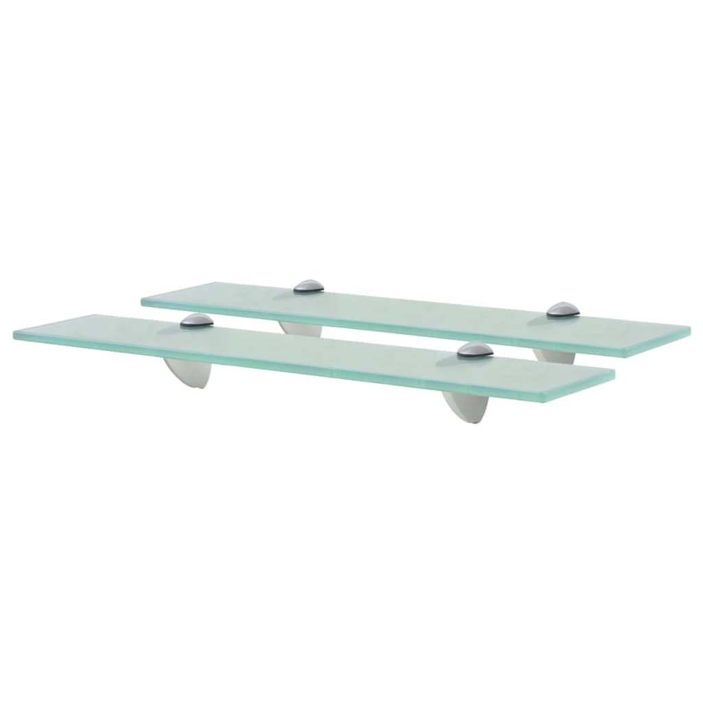 vidaXL Floating Shelves 2 pcs Glass 50x20 cm 8 mm