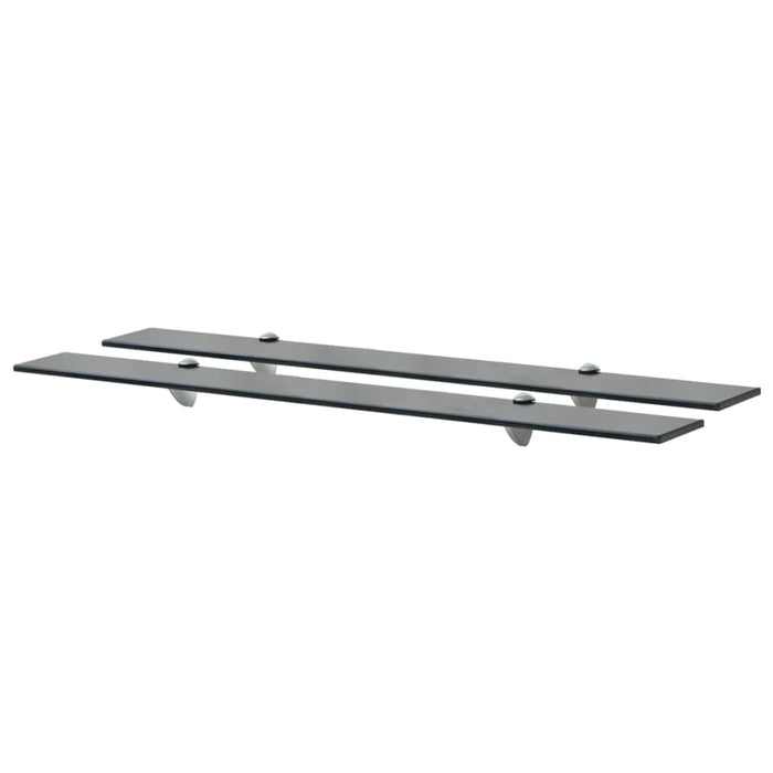 vidaXL Floating Shelves 2 pcs Glass 90x20 cm 8 mm