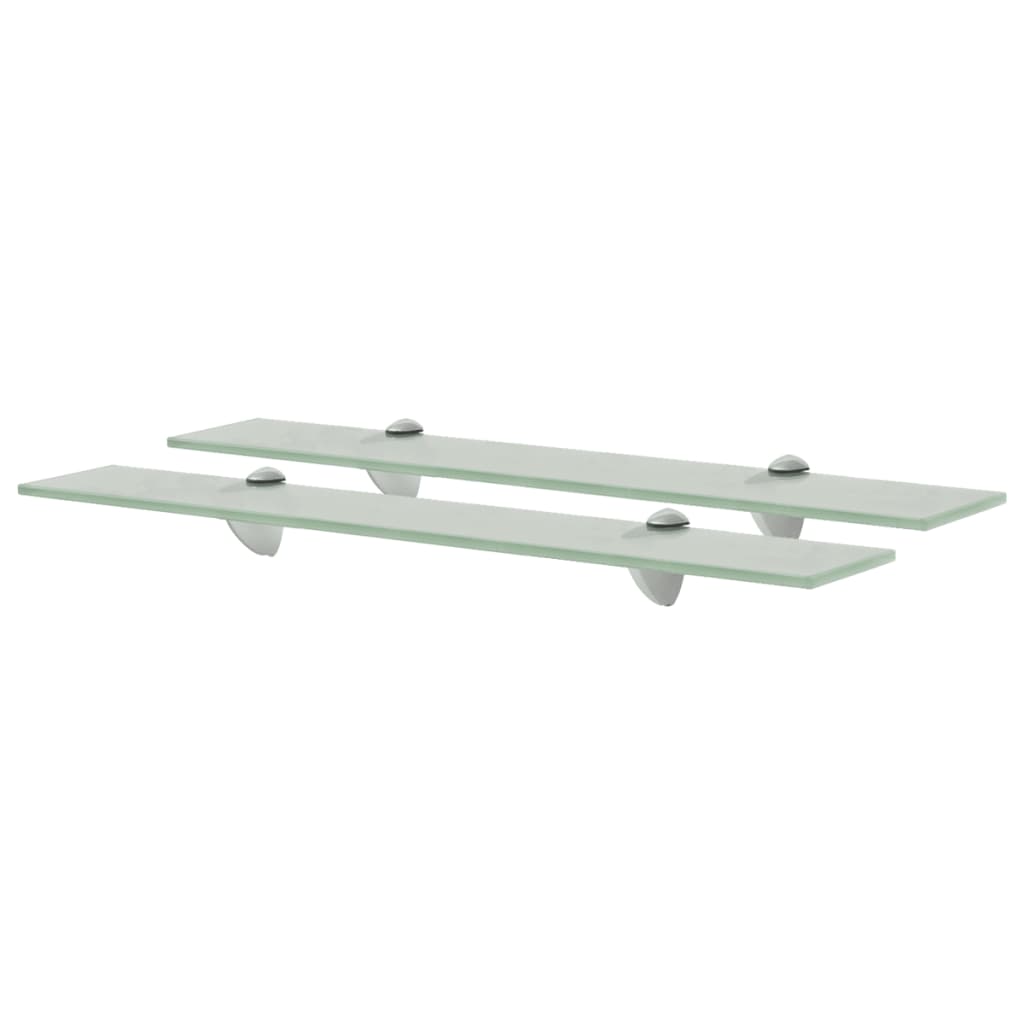 vidaXL Floating Shelves 2 pcs Glass 60x20 cm 8 mm