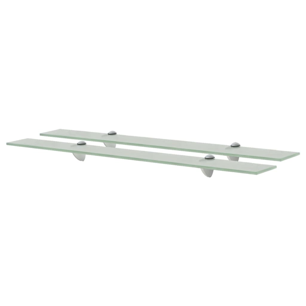 vidaXL Floating Shelves 2 pcs Glass 80x20 cm 8 mm