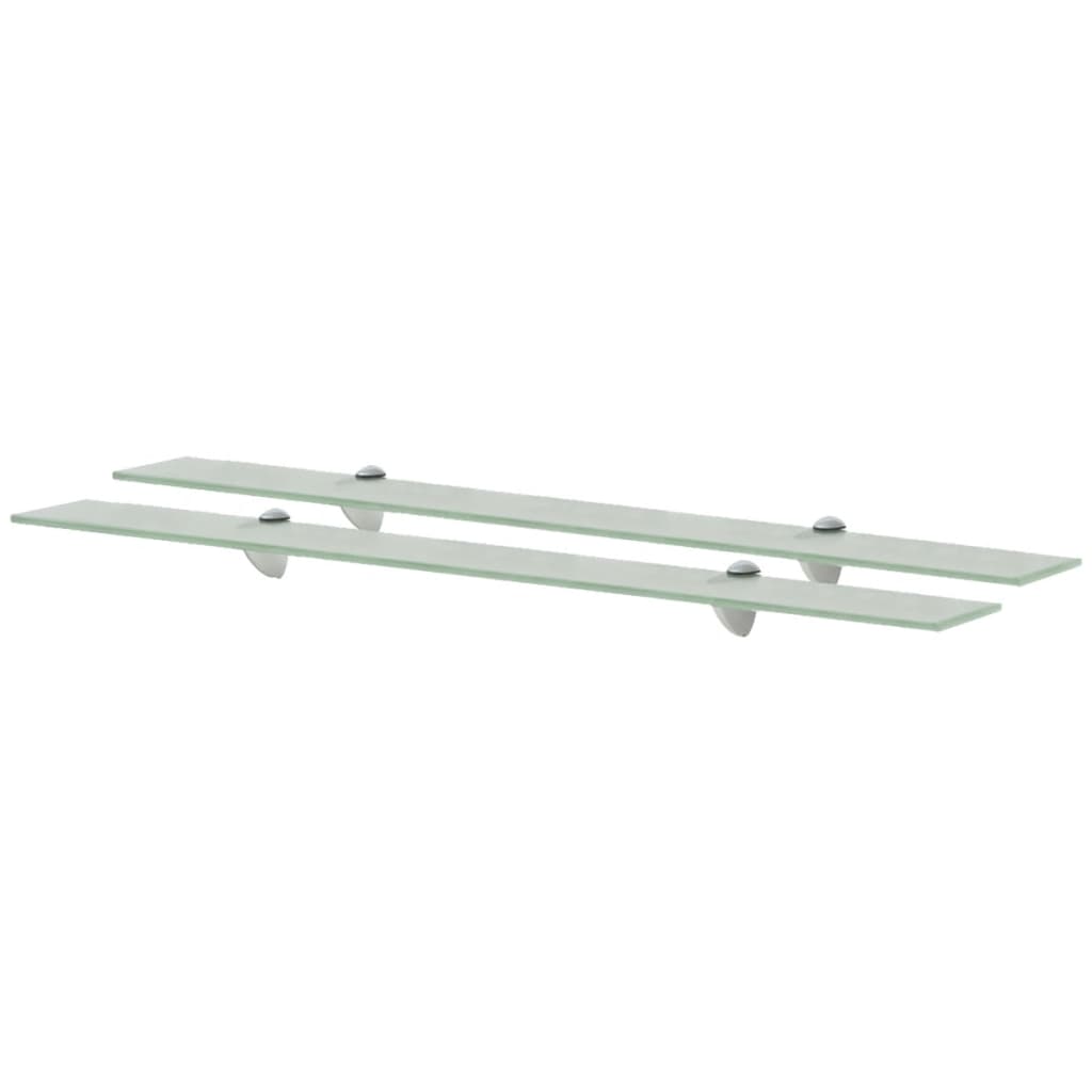 vidaXL Floating Shelves 2 pcs Glass 90x20 cm 8 mm