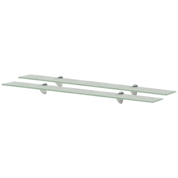 vidaXL Floating Shelves 2 pcs Glass 90x20 cm 8 mm