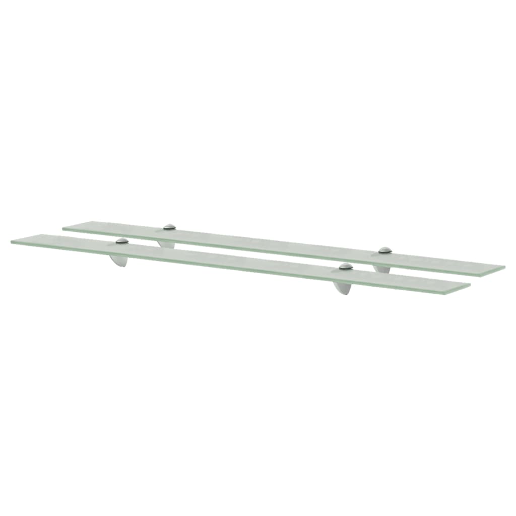 vidaXL Floating Shelves 2 pcs Glass 100x20 cm 8 mm