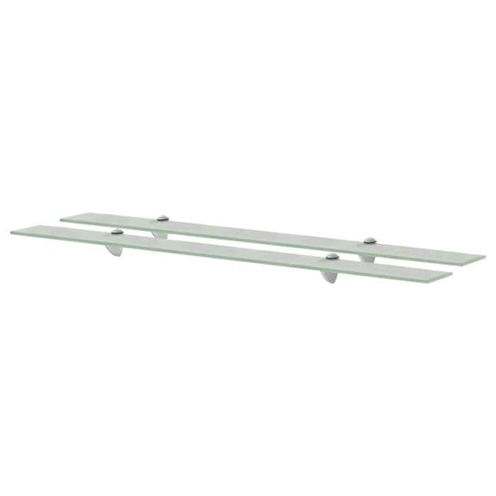 vidaXL Floating Shelves 2 pcs Glass 100x20 cm 8 mm