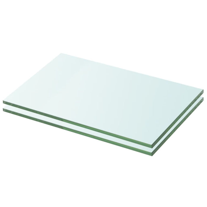 vidaXL Shelves 2 pcs Panel Glass Clear 20x25 cm