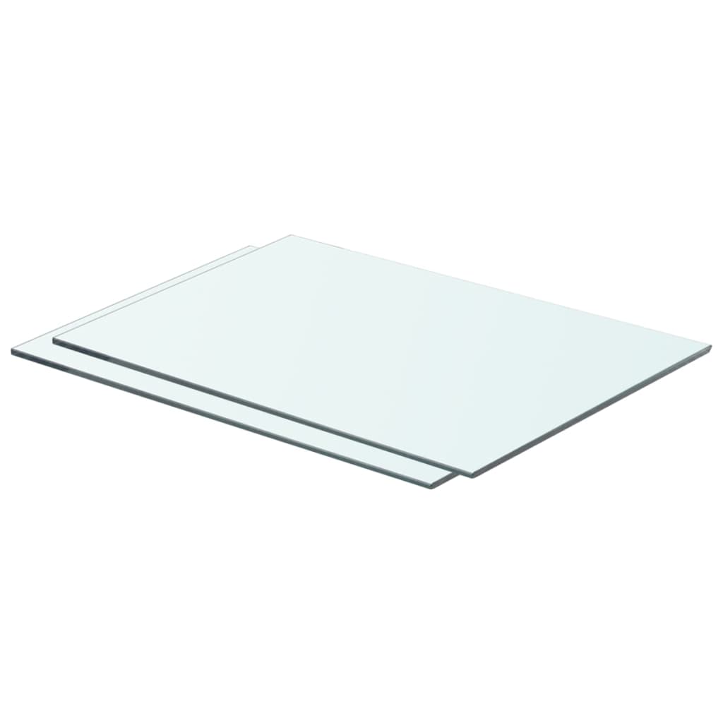 vidaXL Shelves 2 pcs Panel Glass Clear 50x30 cm