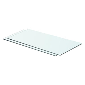 vidaXL Shelves 2 pcs Panel Glass Clear 60x25 cm