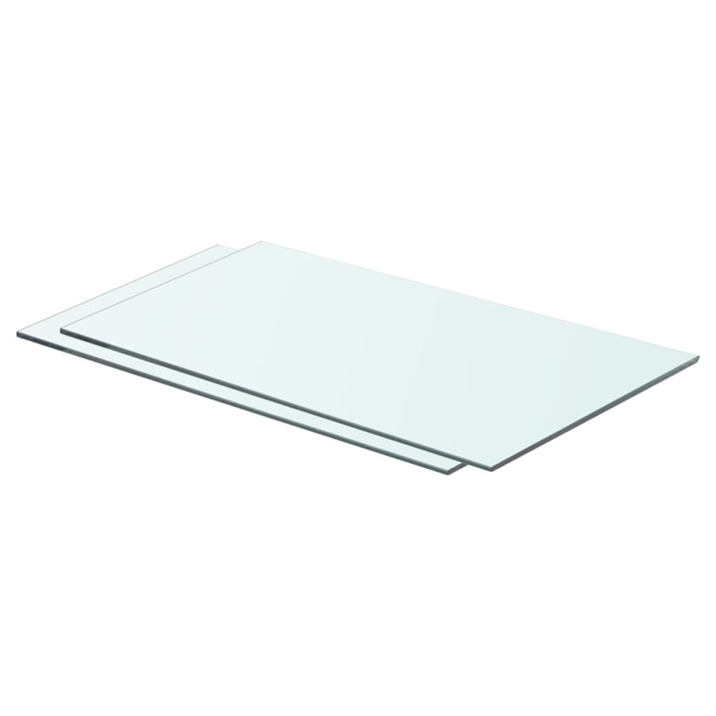 vidaXL Shelves 2 pcs Panel Glass Clear 60x30 cm